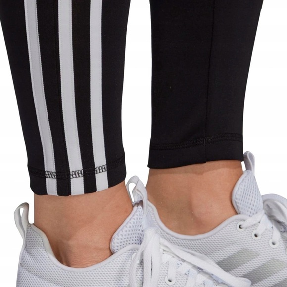 ADIDAS • Designed 2 Move 3-Stripes High Rise Long Tights Leggings Workout Pants - Picture 7 of 9